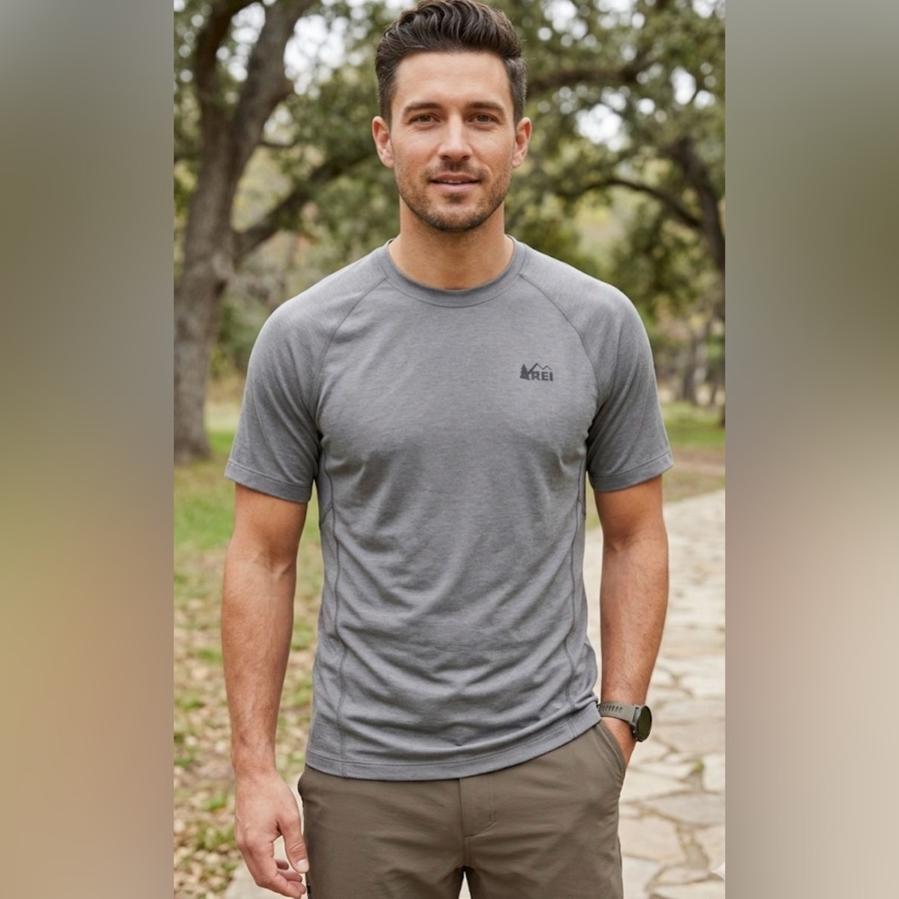 REI Men's Charcoal Short Sleeve Tee